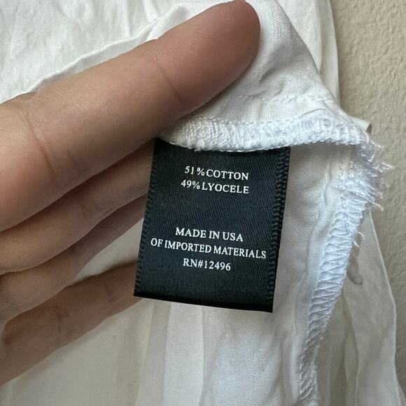 Parker Smith White Button Front Shirt Blouse Shirt Size S - Picture 4 of 5